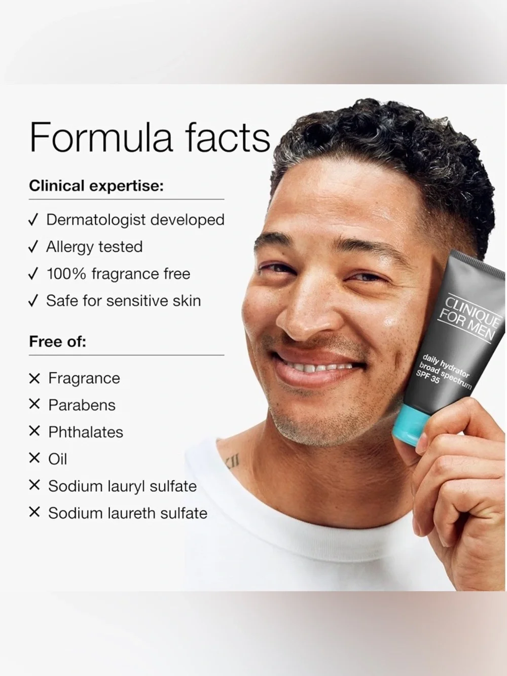 Clinique For Men Daily Hydrator SPF 35 Face Moisturizer Oil Free 2.5 oz